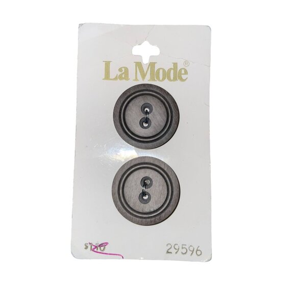 Vintage La Mode Buttons NEW Old Stock 6 Buttons 29596 Brown 7/8” - Picture 2 of 10